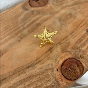 Gold starfish ring